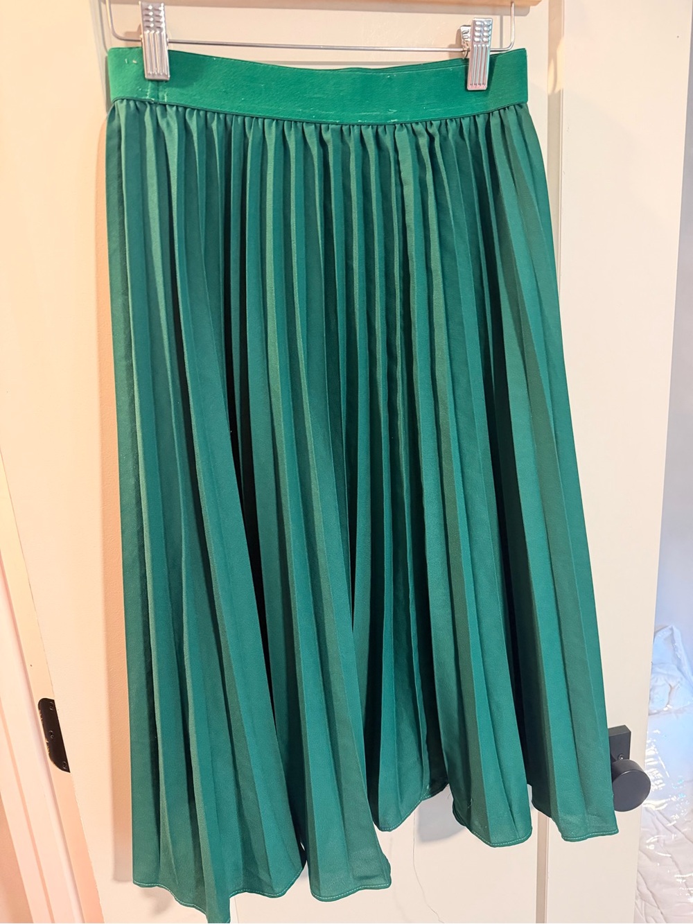 Grace Karin Teal Green Pleated Circle Skirt